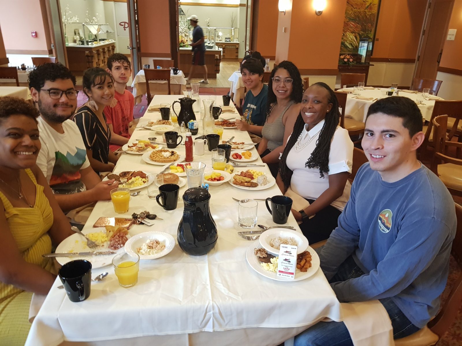 Dr. Tanea Reed enjoying breakfast with PREP students
